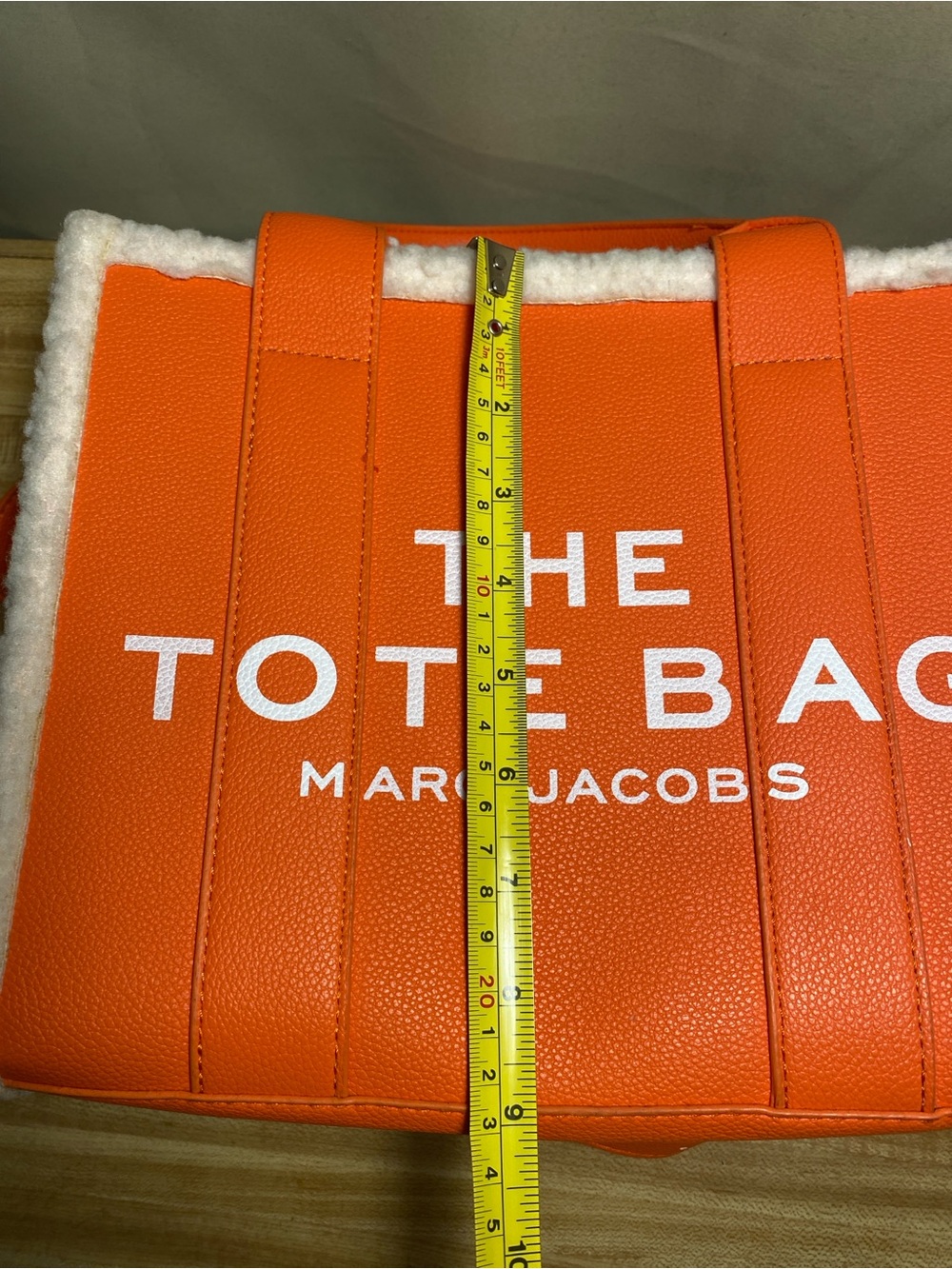 Marc Jacobs The Tote Bag “Teddy Trim Orange - Picture 11 of 15